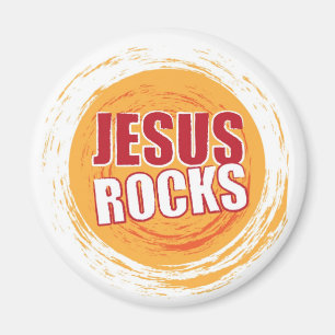 Imã Jesus Rocks 2 Orange