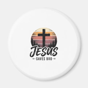 Imã Jesus Salva Camisa Bros Vintage Cruz Cristã Desi