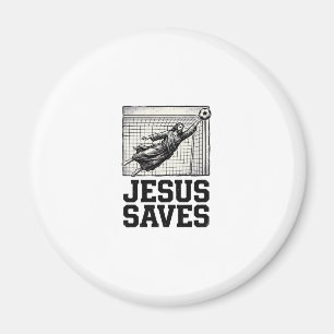 Imã Jesus Salva Camisa de Gravura Vintage de Goleiro d