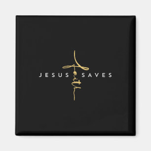 Imã Jesus Salva Fé Cruzando Cristo Religioso Jesus Sav