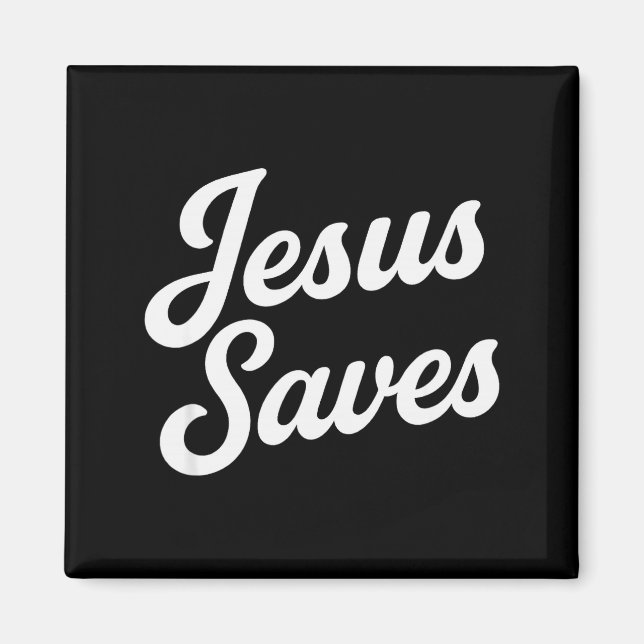 Imã Jesus Salva Roteiro Vintage  (Frente)