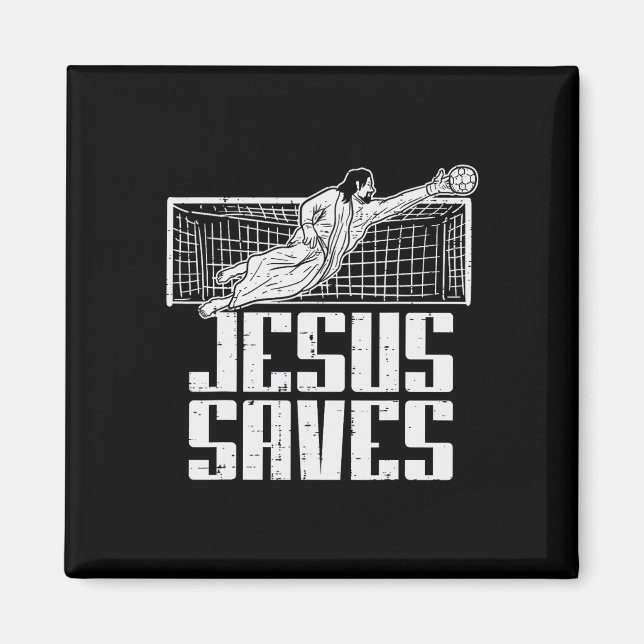 Imã Jesus Saves Soccer Football Christian Goalie Goalk (Frente)
