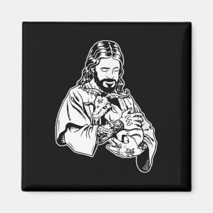 Imã Jesus segurando Baphomet cabra Oculto Tatuagem Sat