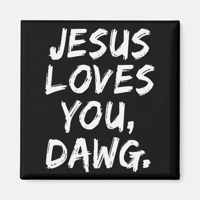Imã Jesus Te Ama Dawg Cristão Crente Fé Deus  (Frente)