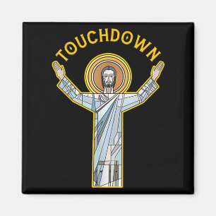 Imã Jesus Touchdown Diversão Fé Cristã Frase Meme C