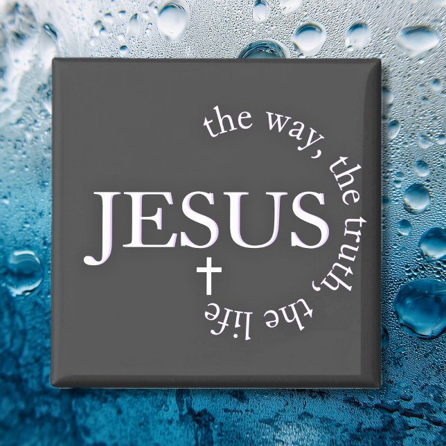 Imã Jesus, verdade, vida John 14:6 Cruz (Jesus way, truth, life John 14:6 Cross Magnet)