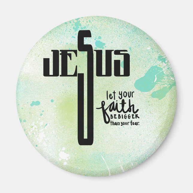 Imã Jesus Word Art (Frente)