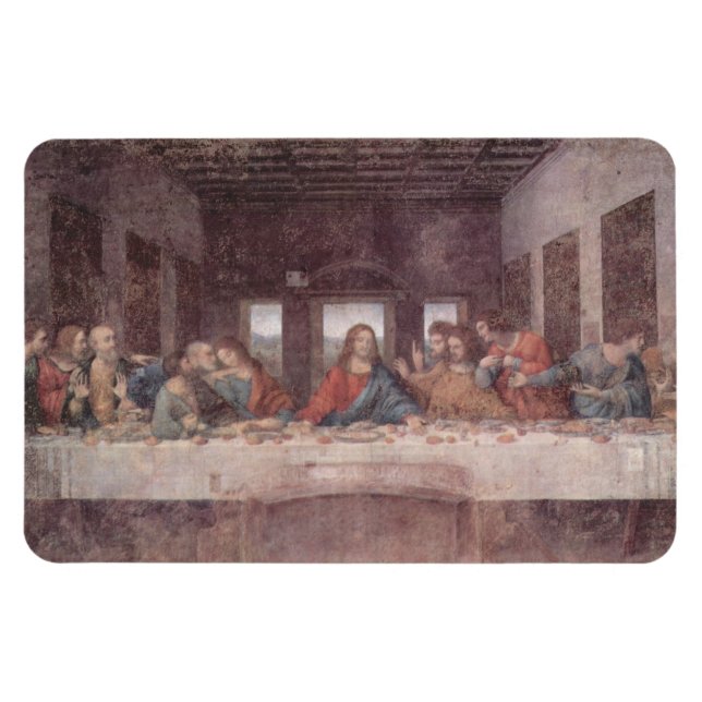 Ímã Jesus "Yeshua" O Último Jantar, Leonardo da Vinci (Horizontal)