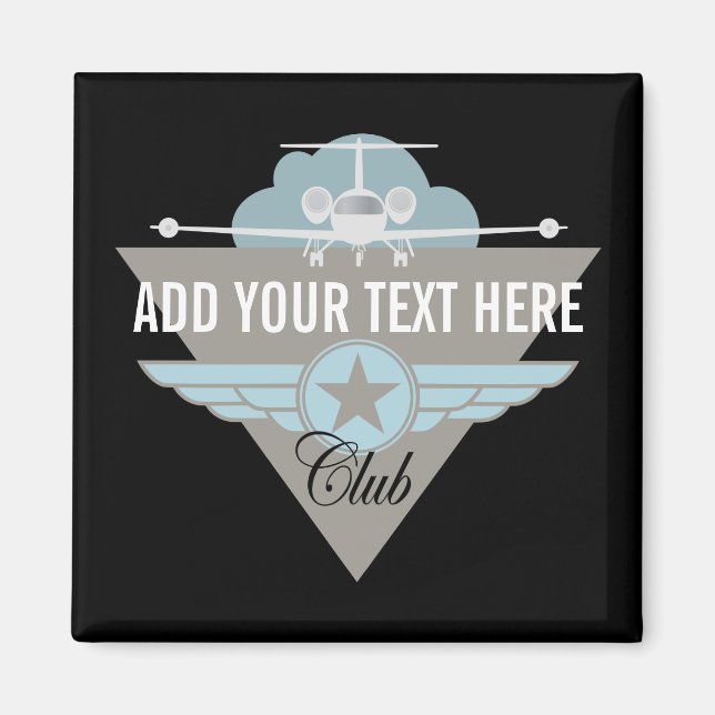 Imã Jet Airplane Wing Club (Frente)