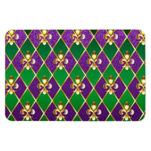 Ímã Jewelry Background Mardi Gras
