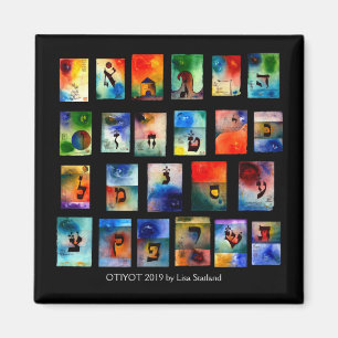Imã Jewish Alphabet Magnet Otiyot