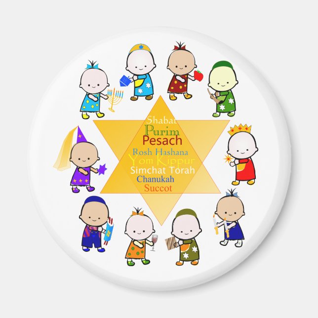 Imã Jewish Starbabies Magnet (Frente)