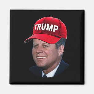 Imã Jfk Vestindo Trump Hat Engraçado John F Kennedy Me