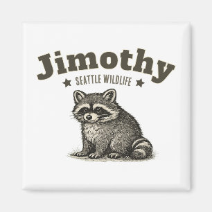 Imã Jimothy Guaxinim Vida Selvagem Seattle