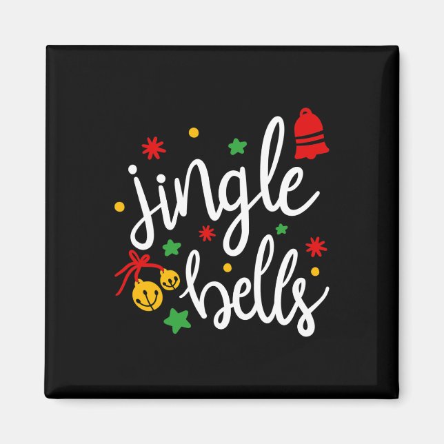 Imã Jingle Bells Jingle All The Way Xmas Gift Christma (Frente)