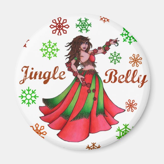 Imã Jingle Belly Dancer - Arte Original (Frente)