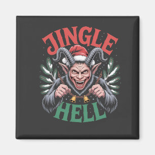 Imã Jingle Hell Christmas Krampus Mau Xmas