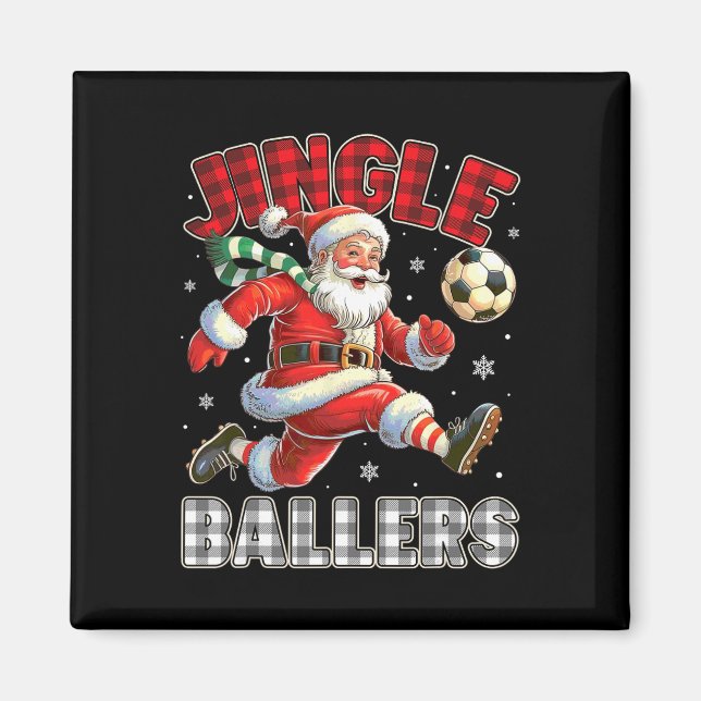 Imã Jingle Llers Pé de Santa Natal Futebol Xadrez _ (Frente)