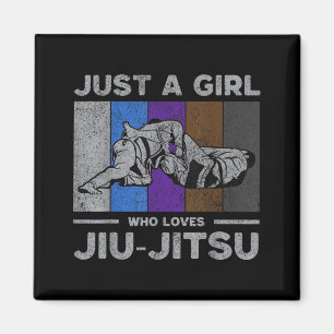Imã Jiu-Jitsu Gráfico Para Meninas Vintage BJJ Brasile