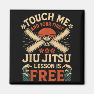 Imã Jiu Jitsu Retro Vintage Toque e Seu Primeiro Jiu J