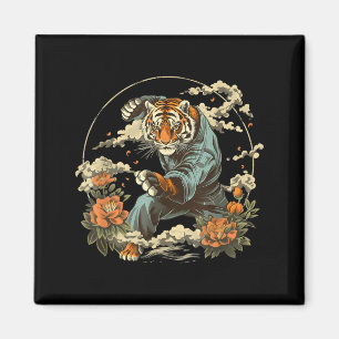 Imã Jiu-Jitsu Tigre Floral Taekwondo Kickboxing