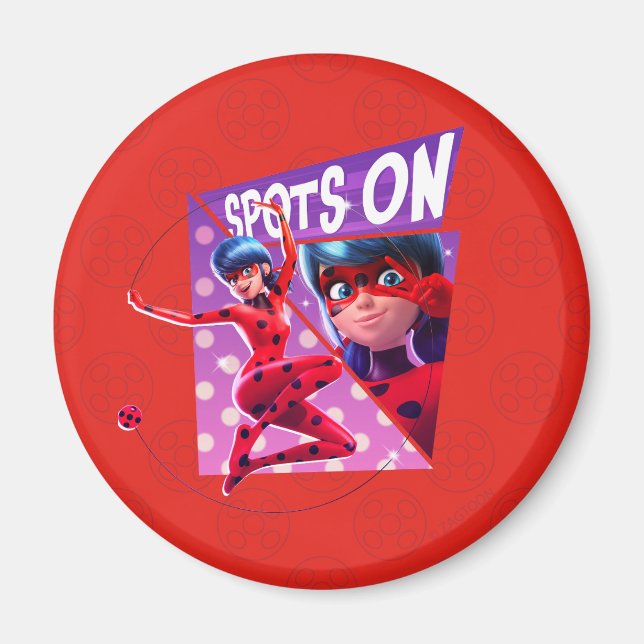 Imã Joaninha | Pontos No Gráfico Roxo (Frente)