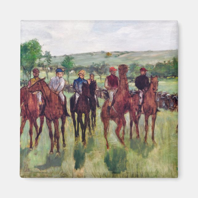 Imã Jockeys e Race Horses, Edgar Degas (Frente)