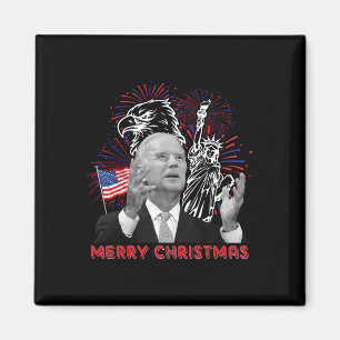 Imã Joe Biden engraçado Feliz Natal em julho bandeira