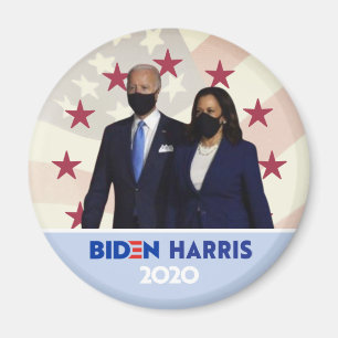 Imã Joe Biden Kamala Harris Wearing Facemasks