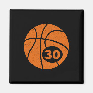 Imã Jogador Bysketbyll Número 30 Trinta