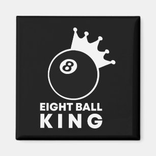 Imã Jogador da Piscina 8 Ball King 8 Billiards Lucky