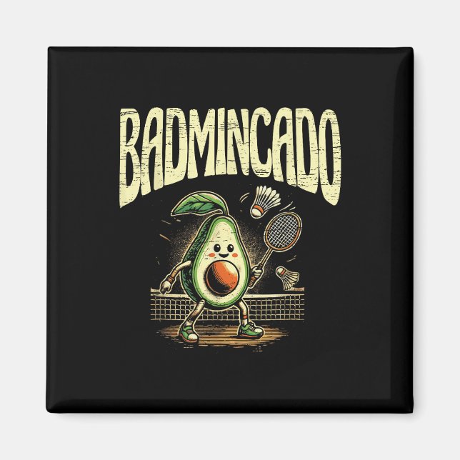 Imã Jogador de Badminton Badmincado Peteca (Frente)