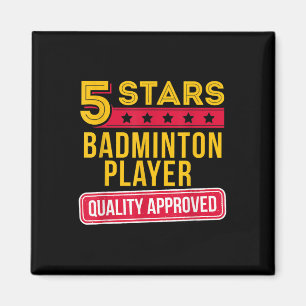 Imã Jogador de Badminton de 5 Estrelas - Gif Divertido