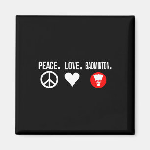 Imã Jogador de Badminton do Peace Love Badmitton