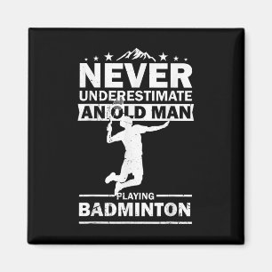 Imã Jogador de Badminton Feminino Masculino Peteca Eng