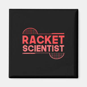 Imã Jogador de Badminton Peteca Raquete Cientista Badm