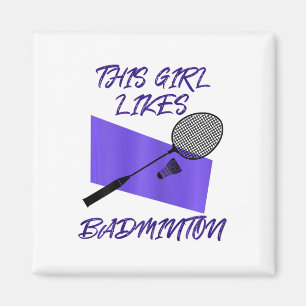 Imã Jogador de Badminton Shuttle Jogador de Badminton