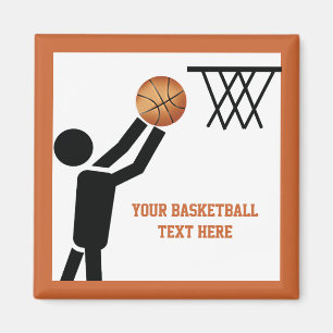Imã Jogador de basquete com bola personalizada
