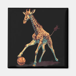 Imã Jogador de basquete de Arte Animal Giraffe Dr.