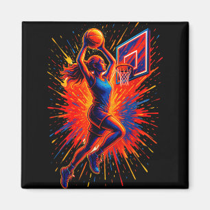 Imã Jogador de Basquete Engraçado Tie Dye Equipe Espor