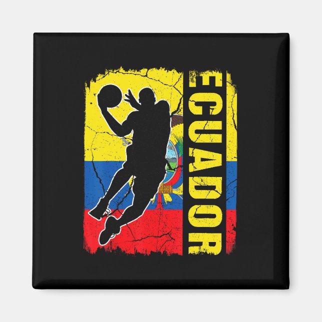 Imã Jogador de basquete equatoriano Flag Basketba (Frente)