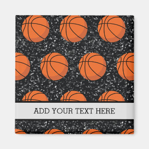 Imã Jogador de Basquete Esporte Bola Elegante Brilho P