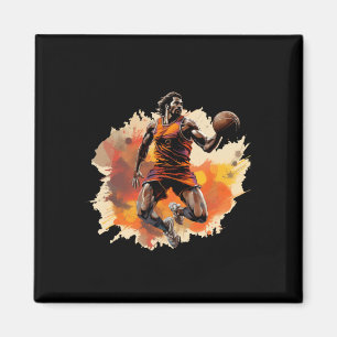 Imã Jogador De Basquete Na Design De Arte 1