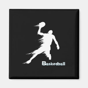 Imã Jogador De Basquete Silhout Em Movimento 2