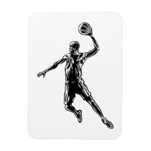Ímã Jogador de basquete Slam Dunk Dark Design