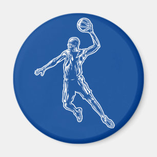 Imã Jogador de basquete Slam Dunk Light Design