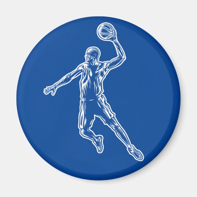 Imã Jogador de basquete Slam Dunk Light Design (Frente)