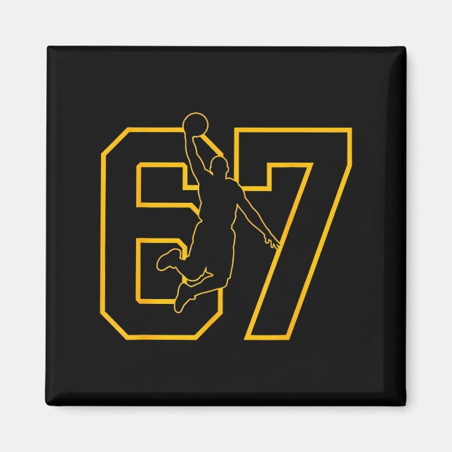 Imã Jogador de Basquete Vazamento Número 67  (Frente)