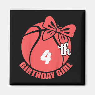 Imã Jogador de basquetebol de basquete 4º Aniversário