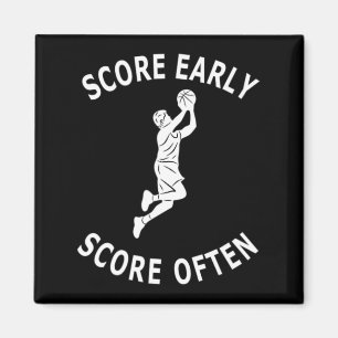 Imã Jogador de basquetebol masculino divertindo-se diz